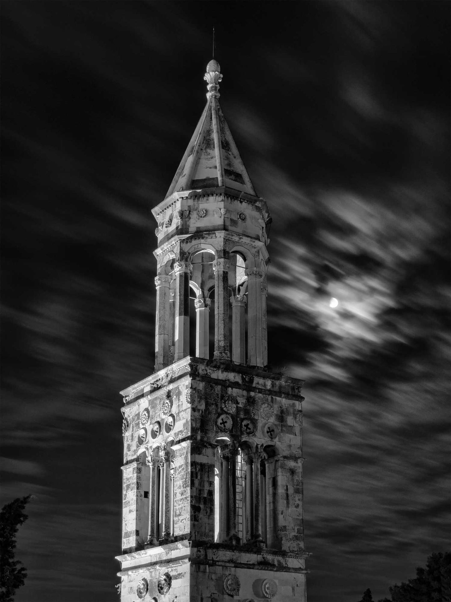 Midnight, Monastery Tower, Hvar, Croatia 